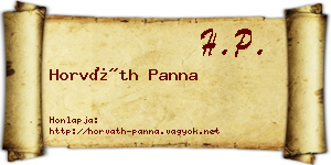 Horváth Panna névjegykártya